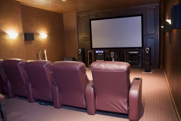Home Theater Wiring & Installation 1 image of Media theater room in home